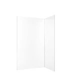 Pack 2 Panneaux Muraux en Aluminium Blanc 80+120x210 cm + Profilés Finition et Angle Chrome