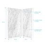 Pack 2 Panneaux muraux Ice Lunar 120+90x210cm + Profiles finition et angle chrome - ICE LUNAR 120