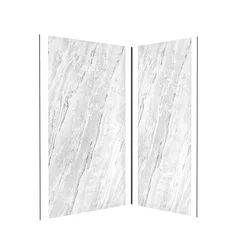Pack 2 Panneaux muraux Ice Lunar 120+90x210cm + Profiles finition et angle noir - ICE LUNAR 120