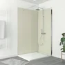 Pack 2 Panneaux muraux Ivoire 120+90x210cm + Profiles finition et angle chrome - WALL'IT