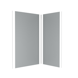 Pack 2 Panneaux muraux Silver 120+90x210cm + Profiles finition et angle chrome - WALL'IT
