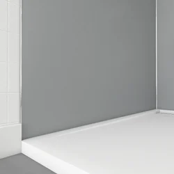 Pack 2 Panneaux muraux Silver 120+90x210cm + Profiles finition et angle chrome - WALL'IT