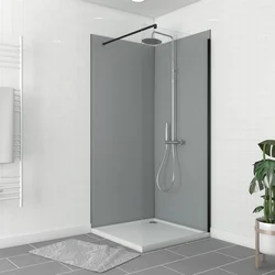 Pack 2 Panneaux muraux Silvere 90x210cm + Profiles finition et angle noir - WALL'IT