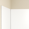 Pack 3 Panneaux Muraux en Aluminium Blanc 90/120/90 x 210cm avec Profilés Finitions et Angles Chrome