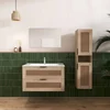 PACK AMBROISE 60 + VASQUE CERAMIQUE BLANCHE 60 + MIROIR 51X44 + COLONNE AMBROISE 120