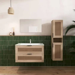 PACK AMBROISE 60 + VASQUE CERAMIQUE BLANCHE 60 + MIROIR 51X44 + COLONNE AMBROISE 120