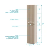 PACK EMILE 80 MARRON GLACE 2 TIROIRS + PLAN DE TRAVAIL MARRON GLACE + VASQUE RONDE BLANCHE MATE �35.5 + COLONNE EMILIEN MARRON GLACE FSC