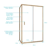 PACK FACTORY WOOD 120x200 PORTE COULISSANTE + FACTORY WOOD RETOUR 90x200