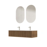 PACK FUJI CAISSON 120 + VASQUE 120 BLANC MAT + 2 MIROIRS COCOON 50x80
