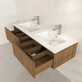 PACK FUJI CAISSON 120 + VASQUE 120 BLANC MAT + 2 MIROIRS COCOON 50x80