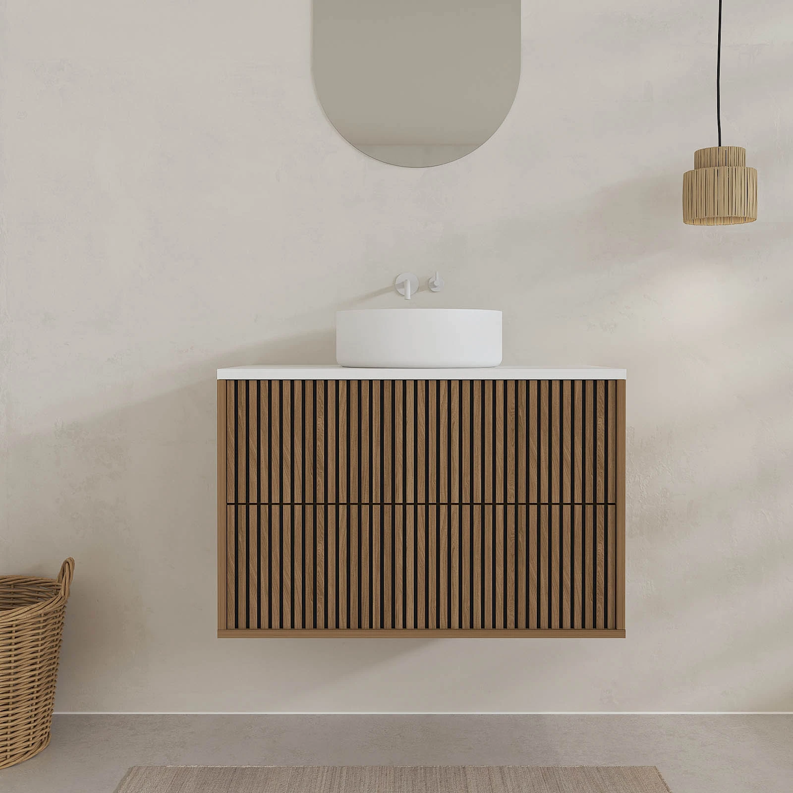 PACK FUJI CAISSON 60 + PLAN DE TOILETTE 60 BLANC CASSE + VASQUE A POSER RONDE 36cm BLANC MAT PACK FUJI CAISSON 60 + PLAN DE TOILETTE 60 BLANC CASSE + VASQUE A POSER RONDE 36cm BLANC MAT