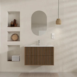 PACK FUJI CAISSON 60 + VASQUE 60 BLANC MAT + MIROIR COCOON 50x80