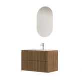 PACK FUJI CAISSON 60 + VASQUE 60 BLANC MAT + MIROIR COCOON 50x80