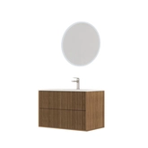 PACK FUJI CAISSON 80 + VASQUE 80 BLANC MAT + MIROIR START LED CIRCLE 70
