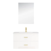 PACK LIFT BLANC POIGNEES GOLD + VASQUE CERAMIQUE 80 + MIROIR 77x55