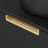 PACK LOFTY GOLD 80 NOIR / VASQUE RONDE NOIRE DIAMETRE 36 / MIROIR COCOON OVAL50x80 / APPLIQUE LED GOLD