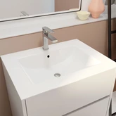 Pack Meuble Salle de Bains 60 cm Blanc, 3 tiroirs avec Vasque Céramique - XENOS