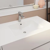 Pack Meuble Salle de Bains 80 cm Blanc, 2 tiroirs avec Vasque Céramique - XENOS