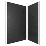 Pack panneaux muraux ardoise noir en composite - profile d'angle et finition anodise brillant