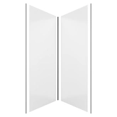 PACK PANNEAUX MURAUX BLANC en aluminium avec profile d'angle et de finition NOIR MAT - 90 x 90cm