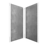 PACK PANNEAUX MURAUX effet PIERRE grise en composite avec profile d'angle et de finition chrome