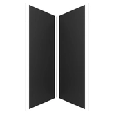 PACK PANNEAUX MURAUX NOIR en aluminium avec profile d'angle et finition ANODISE BRILLANT - 90 x 90cm