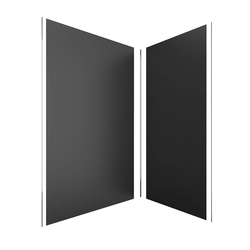 PACK PANNEAUX MURAUX NOIR en aluminium avec profile d'angle et finition ANODISE BRILLANT- 90 x 120cm