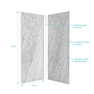 Pack panneaux muraux + profilé d'angle chrome + 2 profilés de finition chrome- 90x210 - ICE LUNAR 90