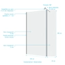 PACK PARMA 2 100 TRANSPARENT + BARRE EXTENSIBLE DE 70 A 100cm CHROME + PARMA 2 40 PIVOT TRANSPARENT