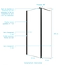 PACK PARMA 2 BLACK 80 TRANSPARENT + BARRE EXTENSIBLE DE 70 A 100cm NOIRE + PARMA 2 40 PIVOT BLACK TRANSPARENT