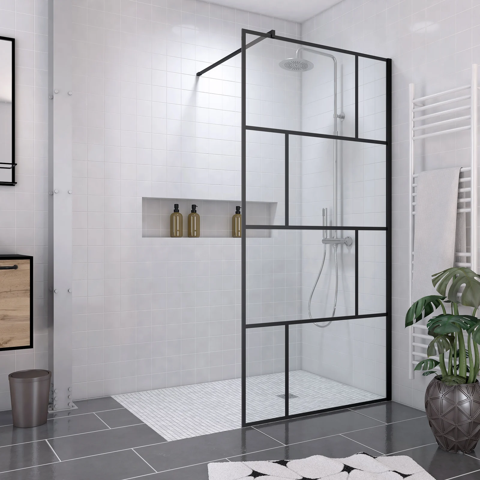 Pack Paroi de douche 100x195 cm + RECEVEUR A CARRELER 90x140 RECOUPABLE - BONDE VERTICALE Pack Paroi de douche 100x195 cm + RECEVEUR A CARRELER 90x140 RECOUPABLE - BONDE VERTICALE