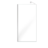 Pack Paroi de Douche 100x200 cm + Barre de fixation extensible - Verre 8mm - Finition Chrome