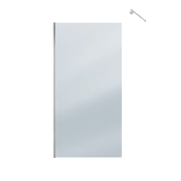 Pack Paroi de Douche 100x200cm Verre Fumé 8mm - Barre de Fixation Extensible et Profil Chrome