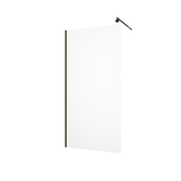 Pack Paroi de Douche 100x200cm Verre Transparent - Barre de Fixation Extensible et Profil Noir