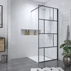 Pack Paroi de douche 90x195 cm + RECEVEUR EN ACRYLIQUE BLANC EFFET PIERRE 90X90