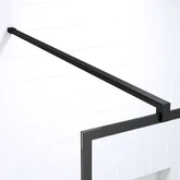 Pack Paroi de douche 90x195 cm + RECEVEUR EN ACRYLIQUE BLANC EFFET PIERRE 90X90 + BONDE HORIZONTALE