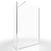 Pack paroi de douche a l'italienne - 120x200cm VERRE TRANSPARENT 6mm  + Barre de fixation recoupable