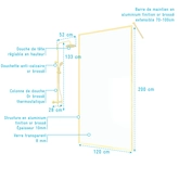 Pack Paroi de Douche avec Cadre Or Brossé 120x200cm + Colonne de Douche Thermostatique assortie