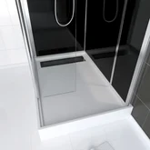 Pack Paroi de douche avec volet pivotant 85x35 + Panneaux de fond + Receveur haut 80x120cm - MIXED