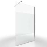 Pack Paroi de Douche Dépolie 120x200cm + Barre de fixation extensible - Verre 8mm - Finition Chrome