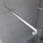 Pack Paroi de Douche Dépolie 120x200cm + Barre de fixation extensible - Verre 8mm - Finition Chrome