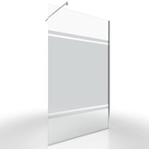 Pack paroi de douche miroir 120cm profile chrome - FREEDOM 2 MIRROR 120 + barre de fixation