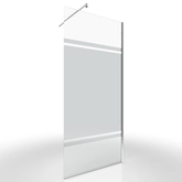 Pack paroi de douche MIROIR 80 cm profile chrome - 80x200 cm + barre de fixation