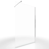 Pack paroi de douche TRANSPARENT 120x200 cm profile chrome +  barre de fixation