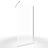 Pack paroi de douche TRANSPARENT 80x200 cm profile chrome + barre de fixation