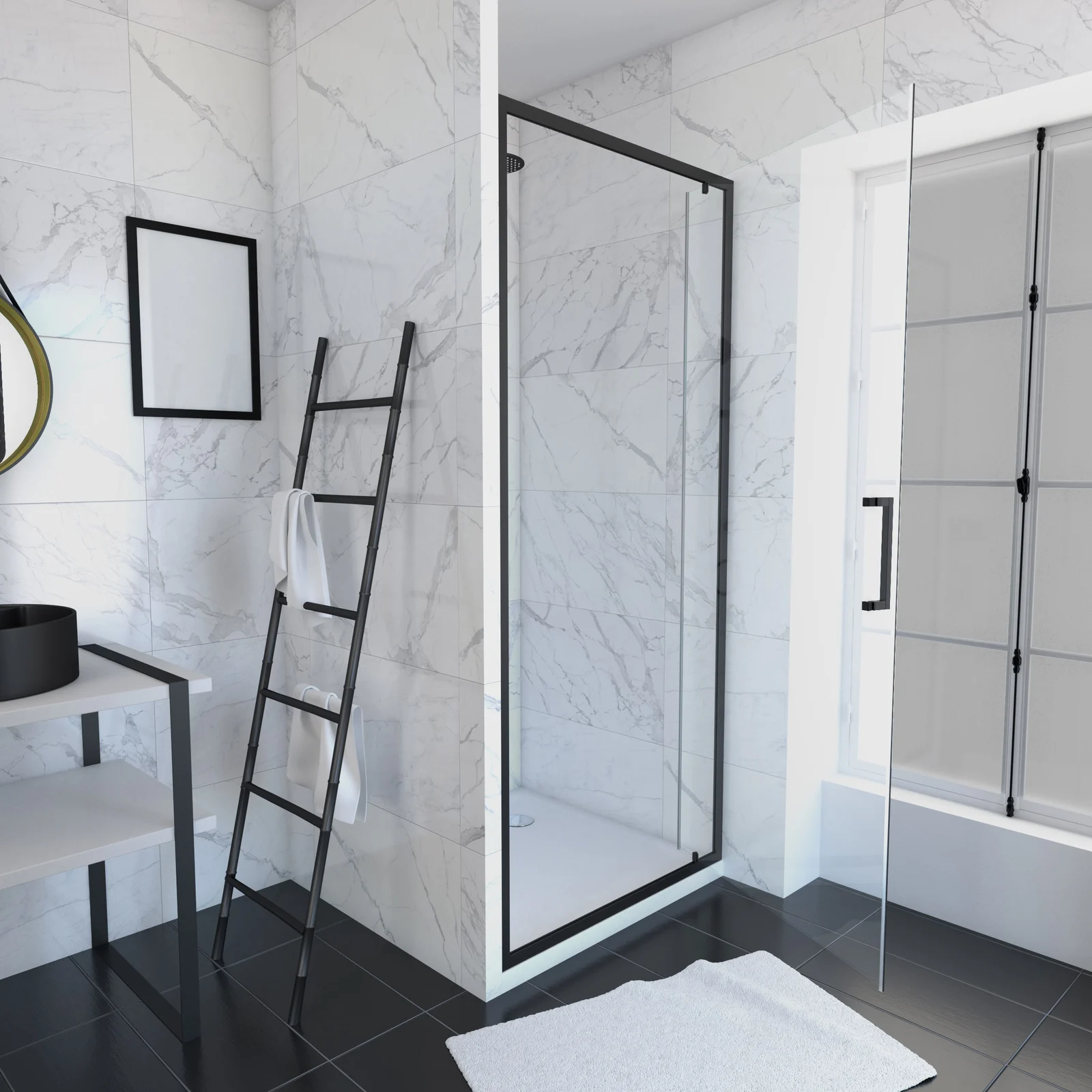 PACK PAROI PORTE DE DOUCHE PIVOTANTE+ RECEVEUR A POSER - 90x90 PIVOTANTE -CRUSH MOON PIVOTANTE 90x90 PACK PAROI PORTE DE DOUCHE PIVOTANTE+ RECEVEUR A POSER - 90x90 PIVOTANTE -CRUSH MOON PIVOTANTE 90x90