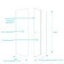 Pack porte de douche Coulissante blanc 100x185cm + retour 90 verre transparent 5mm - WHITY slide 100