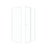 Pack porte de douche Coulissante blanc 100x185cm + retour 90 verre transparent 5mm - WHITY slide 100