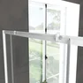 Pack porte de douche Coulissante blanc 140x185cm + retour 90 verre transparent 5mm - WHITY slide 