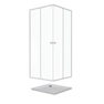 Pack porte de douche coulissante blanc de 78 à 90x185cm + receveur 80x80 - WHITY SLIDE